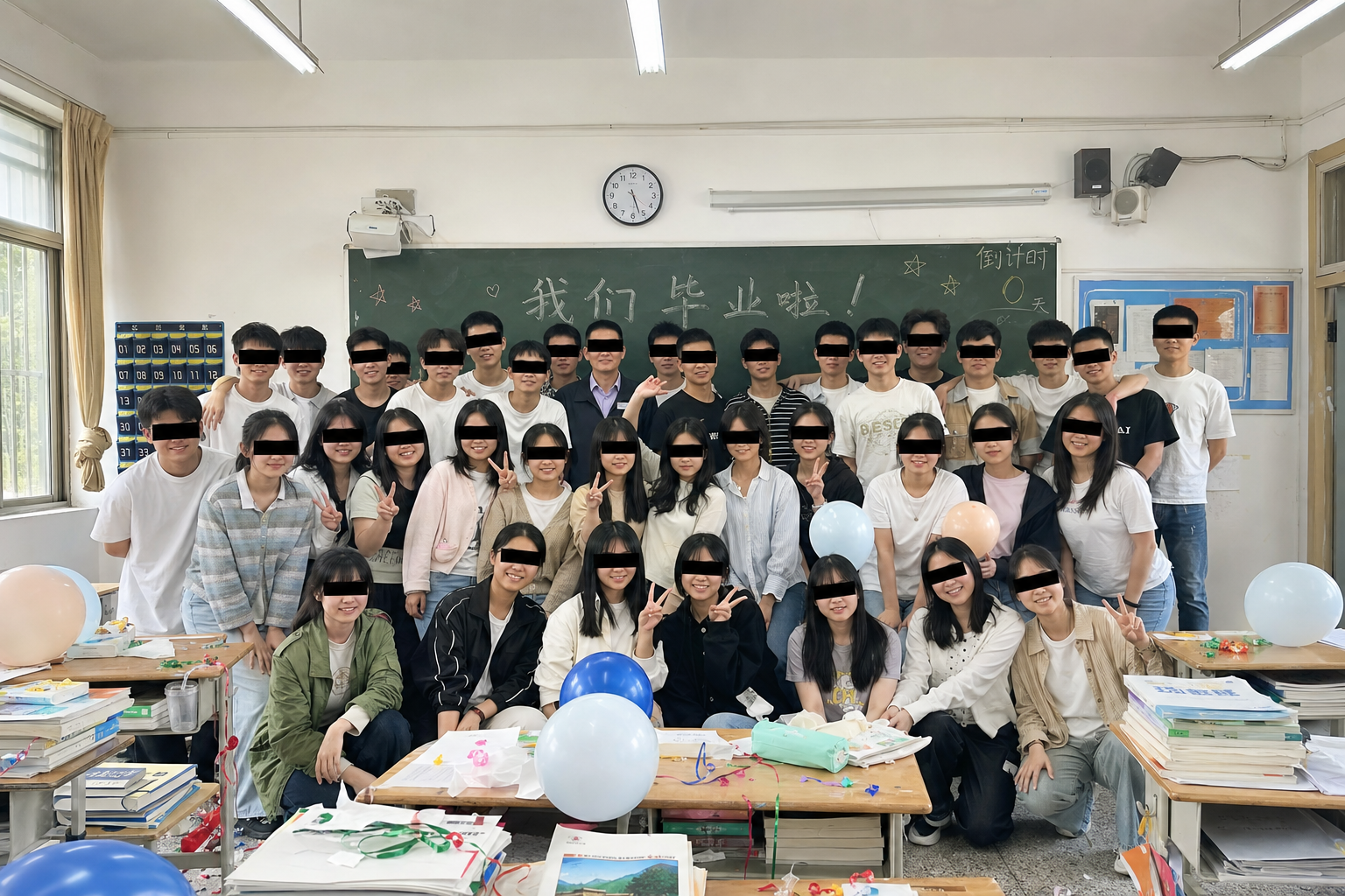 Photo de classe avant l'obtention du diplôme